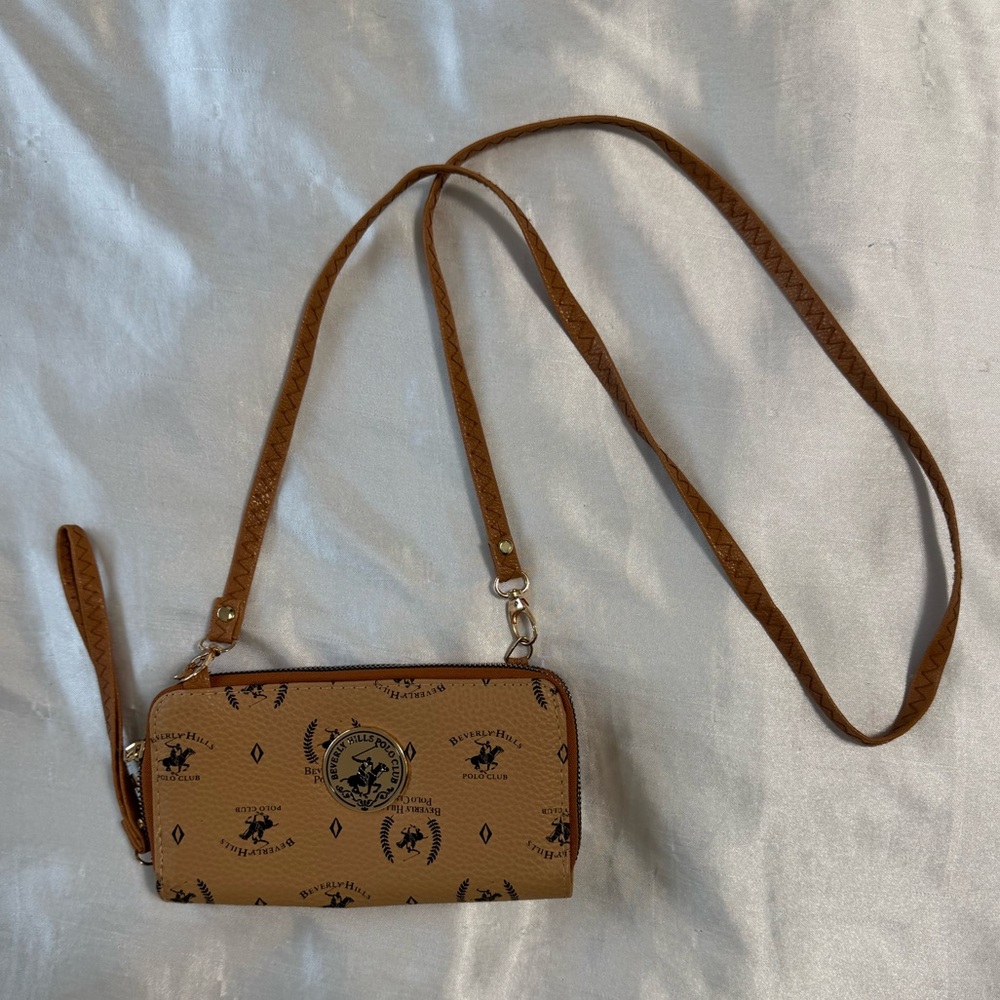 Brown Polo Crossbody Bag